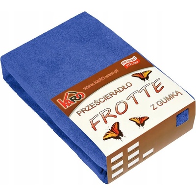 KARO Froté prostěradlo s gumou safírové 180x200
