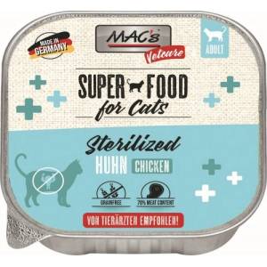 MAC's Mac’s VetCare Cat Sterilized Adult GRAIN FREE, пастет за кастрирани и възрастни котки, БЕЗ ЗЪРНО, с пилешко месо, 85 гр - Германия - 580VE