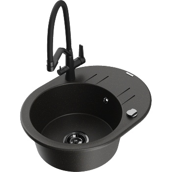 Mexen Kevin гранитна мивка с 1 отделение и кухненски смесител Duo, (6517-75-671701-70-B)