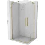 Mexen Velar L Duo плъзгаща се душ кабина 100 x 90 см, прозрачна, златно четкано - 871-100-090-02-03-55 (871-100-090-02-03-55)