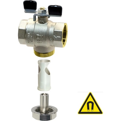 SUPERFILTER kulový kohout 1" s filtrem+magnet FF-motýl 540141M10