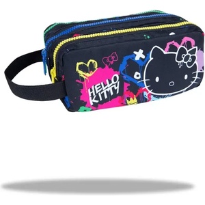 COOLPACK Ученически несесер с три ципа COOLPACK - PRIMUS - Hello Kitty Neon Black