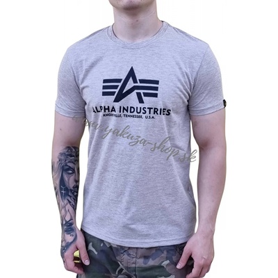 Alpha Industries Basic T-Shirt Hazel Melange tričko pánske hnedá piesková
