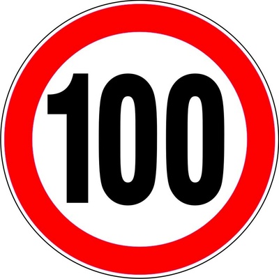 RAFO Samolepka Nejvyšší rychlost 10, 15, 20 - 300, průměr 15 cm Varianta: 100