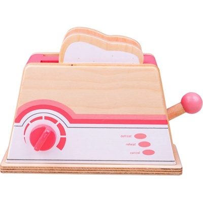 Bigjigs dřevěný toaster růžový