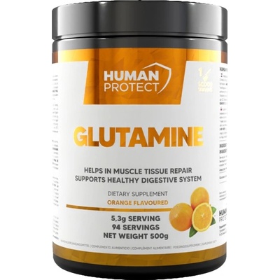 Human Protect Glutamine Powder [500 грама] Портокал