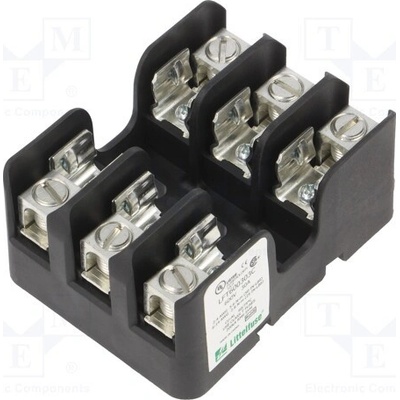 LITTELFUSE LFT600303C Zásuvka; na přípojnici DIN; 30A; 600V; Póly: 3; černá; UL94V-0