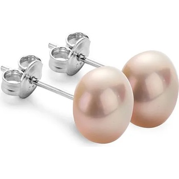 Image 1 of Swan Сребърни обици със сладководни лилави перли 9-10 мм E9095L Swan