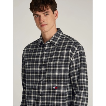 Image 1 of Tommy Hilfiger Риза с дълъг ръкав Tommy Jeans Men's Badge Long Sleeve Patterned Flannel Shirt - Black Check