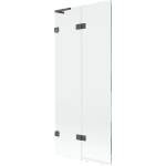 Mexen Lunar L параван за вана с две крила, ляв, 80 x 150 см, прозрачен, матов Gun Gray - 897L-080-100-66-00-L (897L-080-100-66-00-L)