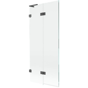 Mexen Lunar L параван за вана с две крила, ляв, 80 x 150 см, прозрачен, матов Gun Gray - 897L-080-100-66-00-L (897L-080-100-66-00-L)