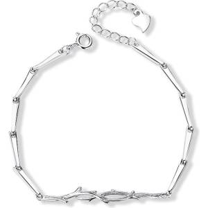 Silenti Jewelry Сребърна гривна "Плетка