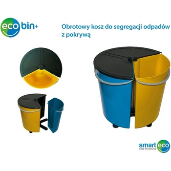 EcoBin Spin Odpadkový kôš EcoBinSpin na triedenie odpadu s krytom