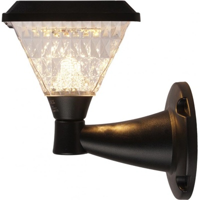 LED соларен аплик DEA 1.5W 3000K-6500K+RGB 150lm IP65 черен батерия 3.7V 1200mAh h230mm с дистанционно Lightex (514AL0002301)