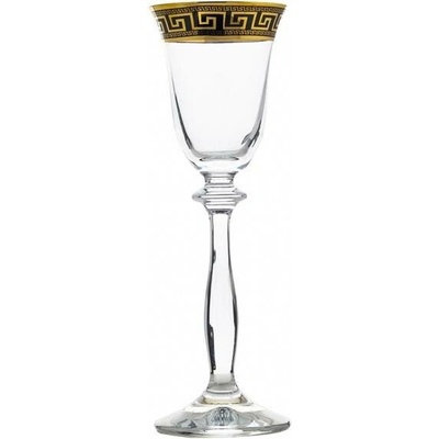 Crystal Bohemia BOHEMIA ANGELA VERSO GOLD SKLENICE NA DESTILÁTY 6 x 60 ML