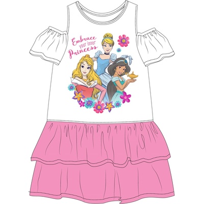 Princess licencia dievčenské šaty 52238648 biela / ružová
