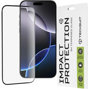 Techsuit Протектор за iPhone 16 Pro Max - 111D Full Cover / Full Glue Glass - черен