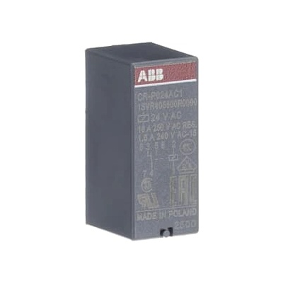 ABB Щепселно реле abb cr-p024ac1, 16a/24vac, 1no (m518409)