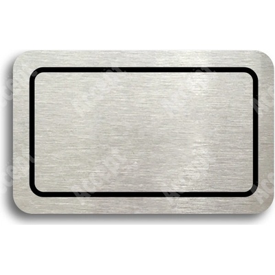 ACCEPT Tabulka SEM - TAM - typ 09 (80 x 50 mm) - stříbrná tabulka - černý tisk