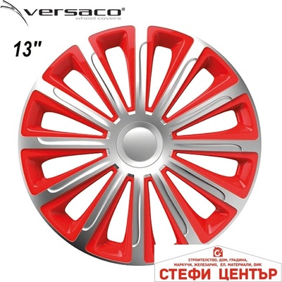 Versaco Тасове за джанти 13'' Versaco Trend Silver / Red (56191)