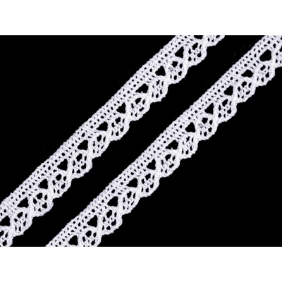Bavlněná krajka paličkovaná šíře 10; 14 mm Varianta: 1 (10 mm) bílá, Balení: 22.5 m – Zbozi.Blesk.cz