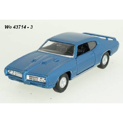 Welly Pontiac GTO 1969 modré code 43714 modely aut 1:34