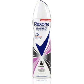 Image 1 of Rexona Advanced Protection Invisible Pure дезодорант в спрей срещу бели и жълти петна 150ml
