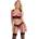 Cottelli Collection Longline Shelf Bra & Suspender Thong Set with Pearls 2221357 Black 75B/S