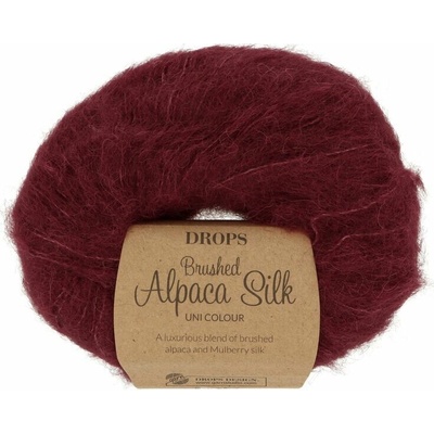 Drops Brushed Alpaca Silk 23 bordová