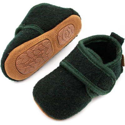 Mikk-Line detské barefoot vlnené papučky darkest sprouse