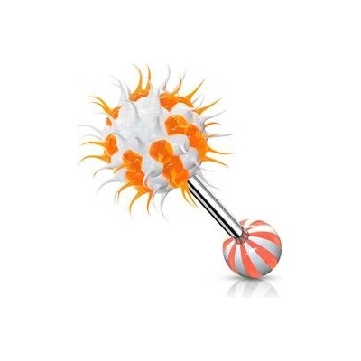 Šperky4U piercing do jazyka silikonový střapec PJ01196-OW