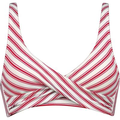 Watercult Дамско бикини горнище Watercult Women's Seaside Splash Cross-Over Bikini Top - White / Goji - размер 42 (150-4947-0114)