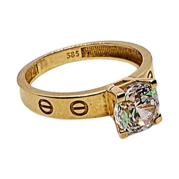 VipGold Златен годежен пръстен 2.39 гр (pr054)