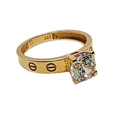 VipGold Златен годежен пръстен 2.39 гр (pr054)