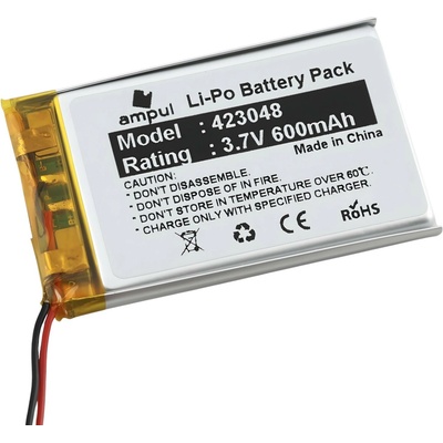 Li-Pol baterie 600mAh, 3.7V, 423048 – Zboží Živě
