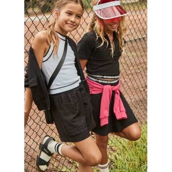 Mayoral Панталон къс с джобове в черен цвят за момиче Майорал