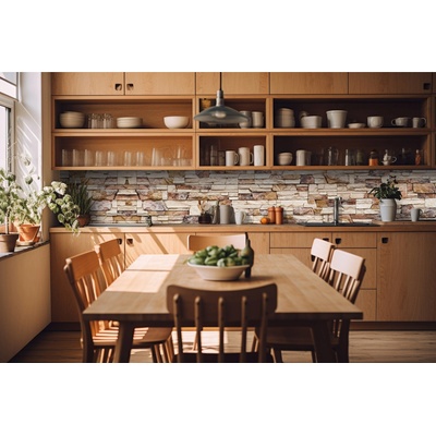 DIMEX ART Фототапет за кухня - каменна стена 420 x 60 см