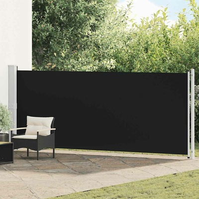 vidaXL Zatahovací boční markýza / zástěna 600 x 160 cm černá