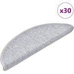 vidaXL Изтривалки за стълби, 30 бр. , 56x17x3 см, светлосиви, полукръгли (3365736)