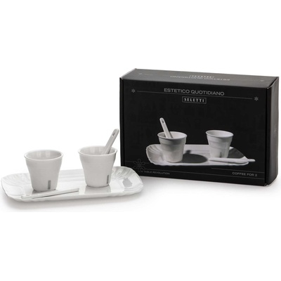 Seletti Чаши на столче за еспресо Estetico Quotidiano с лъжици и поднос 2 бр (10101)