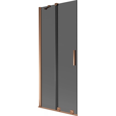 Mexen Velar двукрила плъзгаща се вана 85 x 150 см, графит, розово злато - 896-085-000-41-60 (896-085-000-41-60)