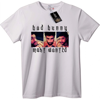 NOONEBRAND Тениска Bad Bunny Most Wanted - 2XL, Black
