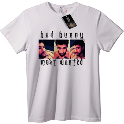 NOONEBRAND Тениска Bad Bunny Most Wanted - 2XL, Black