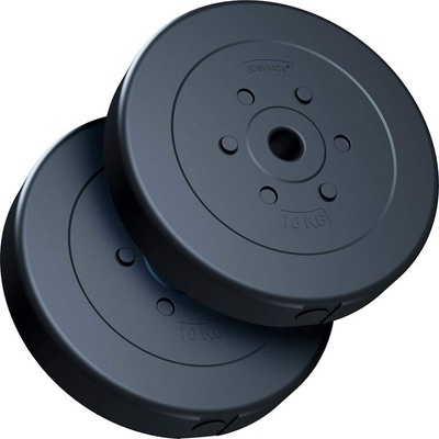 SCSports závaží k činkám plast s cementovou výplní 2 x 10 kg 30/31 mm