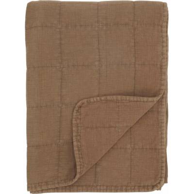 Chic Antique Prošívaný přehoz Aix Vintage Clay 130 × 180 cm, hnědá barva, textil