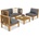 Garden Point Градински мебели Brunei Coffee 4 Garden Point акация (GAP354-2)
