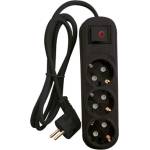 ELMARK РАЗКЛОНИТЕЛ ТРОЕН 2M H05VV- F 3G1.5MM2, ЧЕРЕН (340364BL)