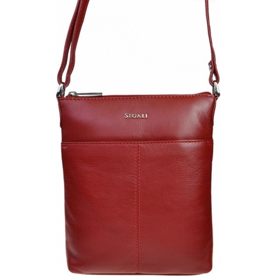 Segali kožená malá kabelka crossbody SG-7001 red