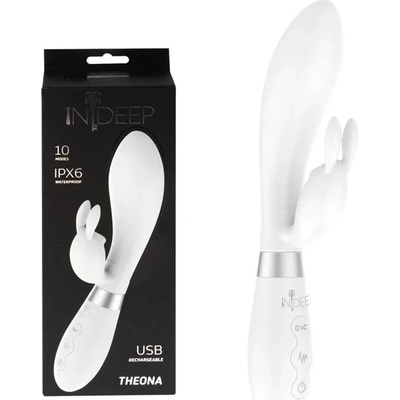 Вибратор с 2 мотора и клитор стимулатор, 10 режима, 21, 5см. - Indeep Theona (7702-07LOLA)