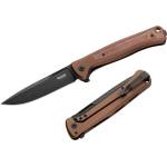 lionSTEEL skinny sk01a eb aluminum / Леко джобно ножче с традиционни форми с черно острие - кафяво (lion0276)